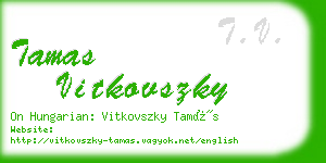 tamas vitkovszky business card